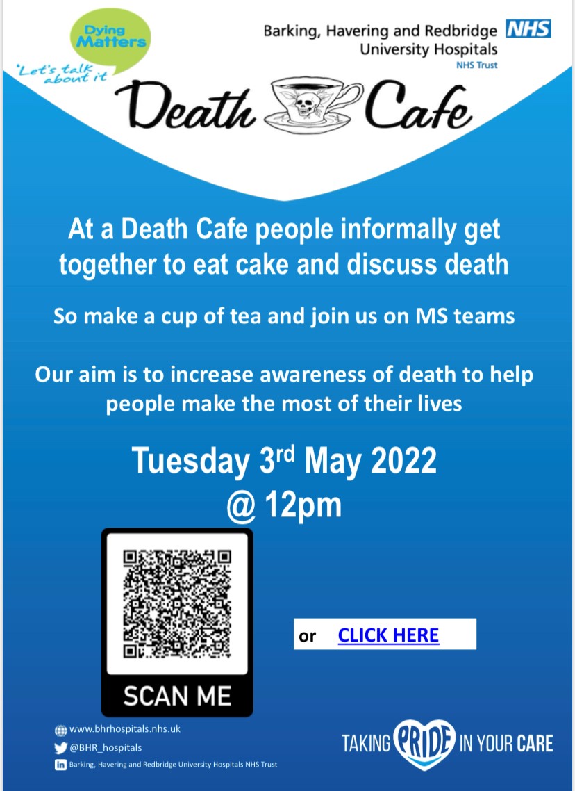 BHRUT Zoom Death Cafe BST for Dying Matters Week (GMT)