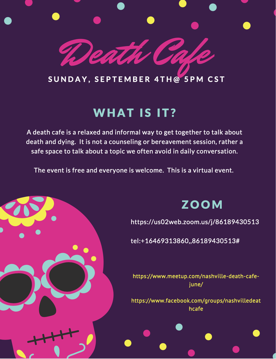 Death Cafe (Virtual) CDT