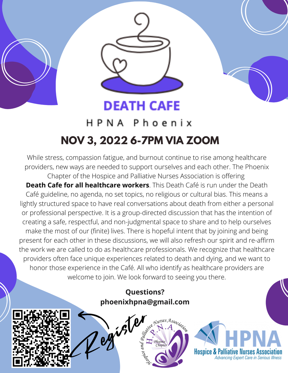 HPNA Phoenix: Death Cafe for Healthcare Providers