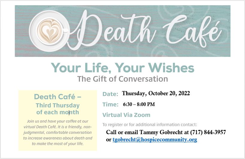 York County, Pennsylvania Online Death Cafe EDT