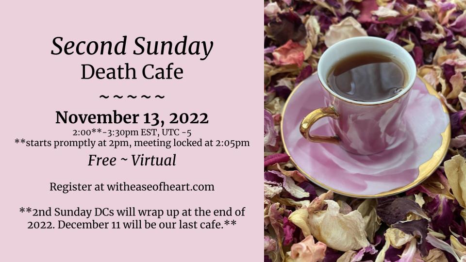 2nd Sunday Death Cafe - virtual EST