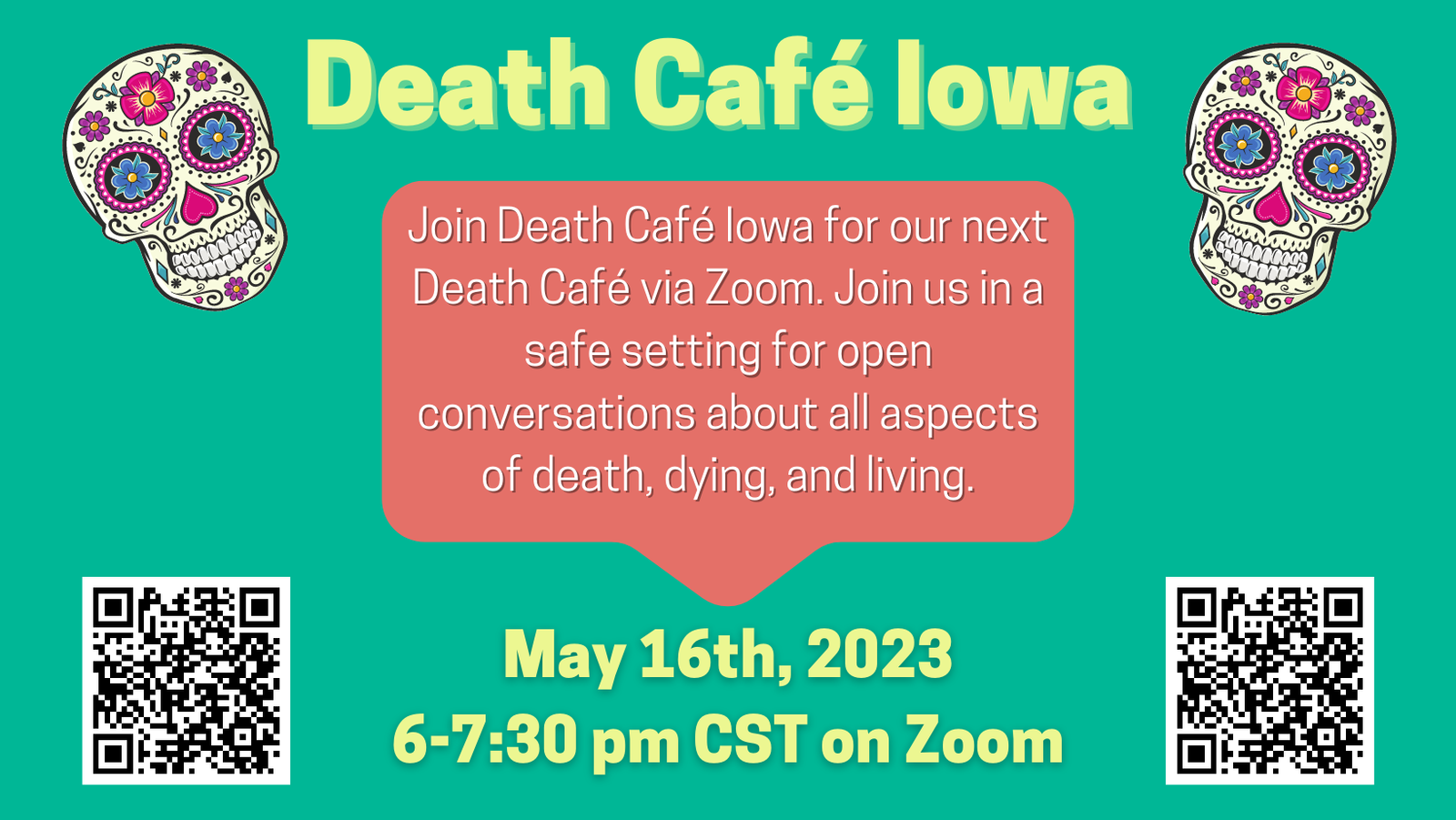 May Online Death Cafe Iowa CDT