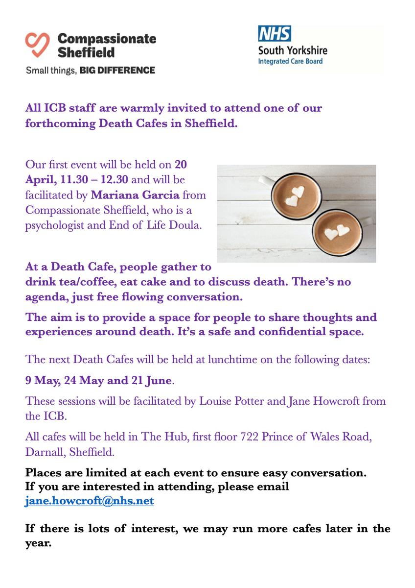 South Yorkshire ICB Death Cafe