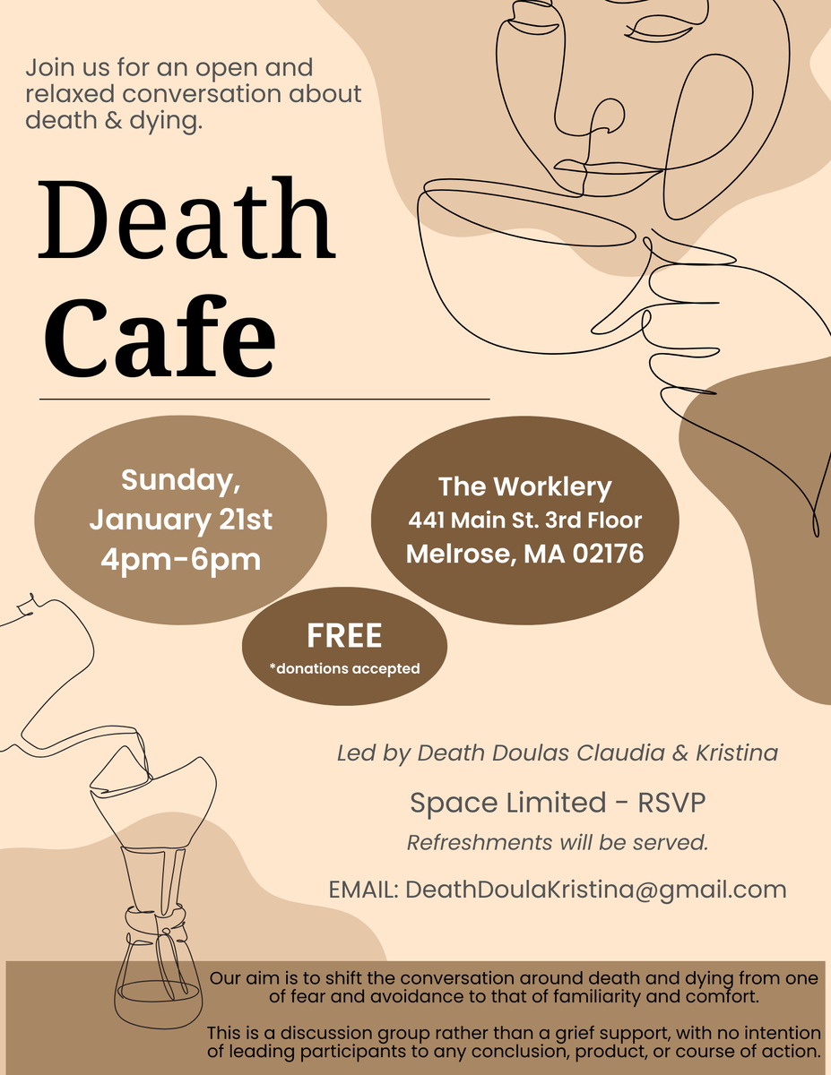 January Death Cafe Melrose MA