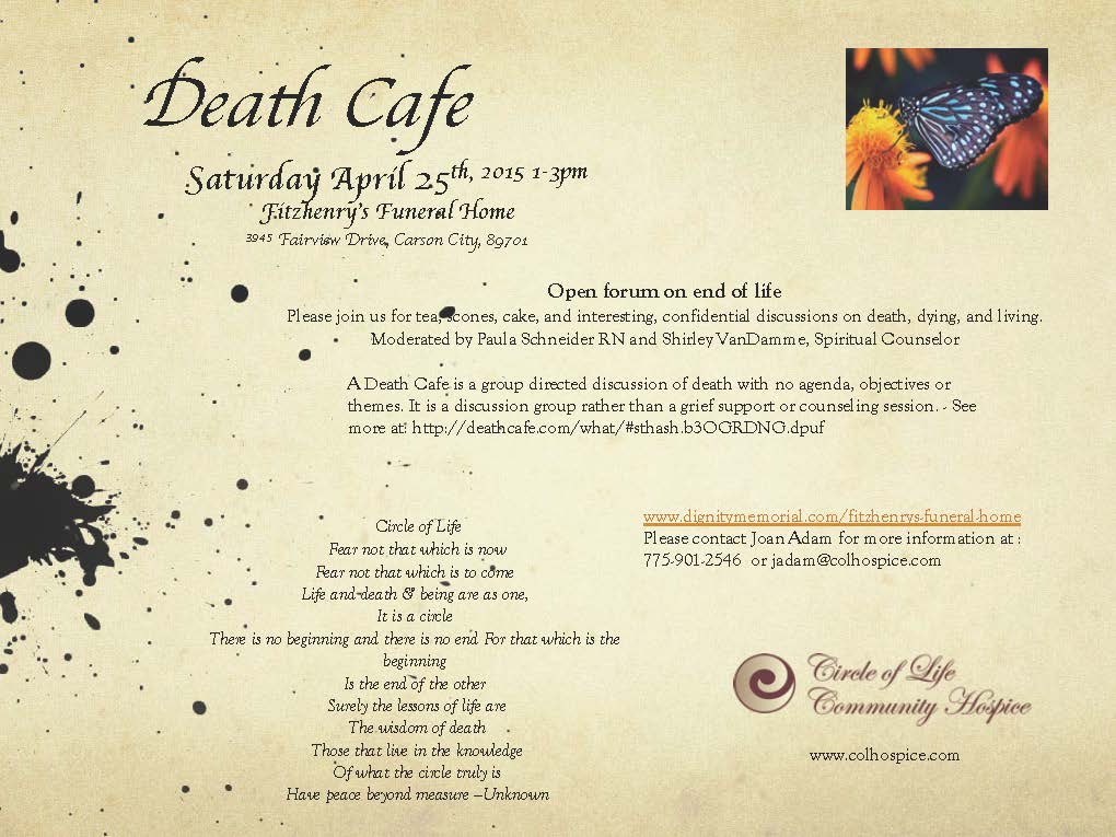Death Cafe in Carson City