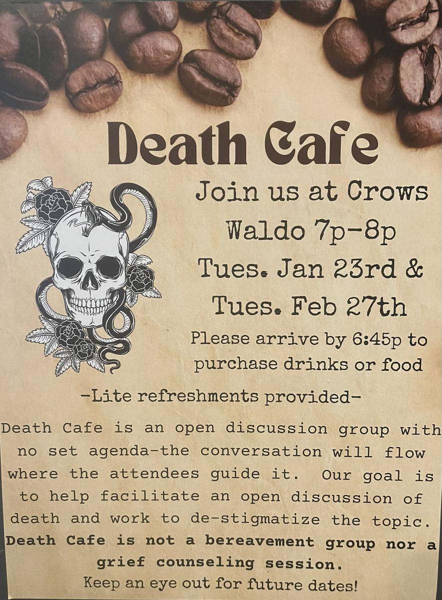 Kansas City Death Cafe- Crows Coffee Waldo