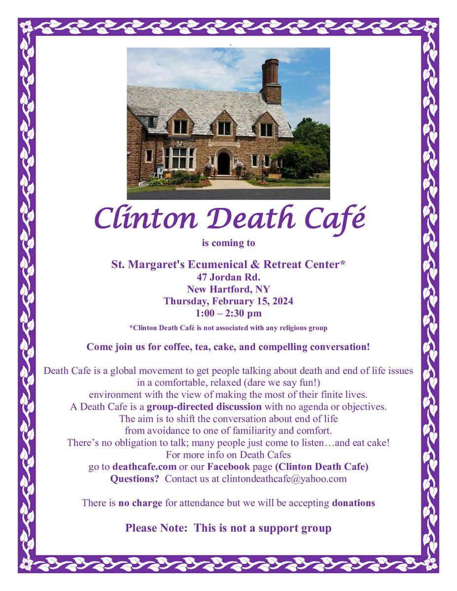 Clinton Death Cafe New Hartford NY