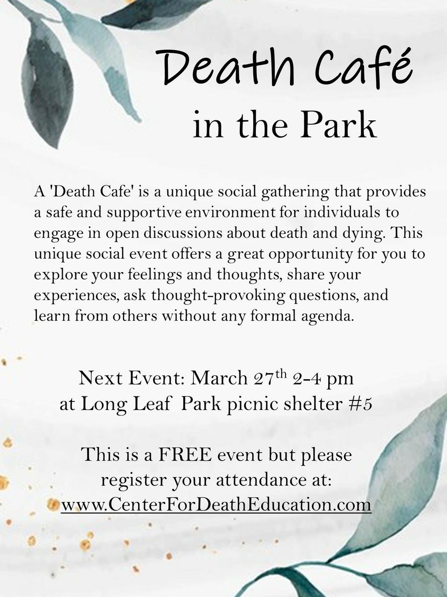 Death Cafe in the Park