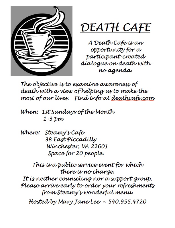 Death Cafe, Winchester, VA