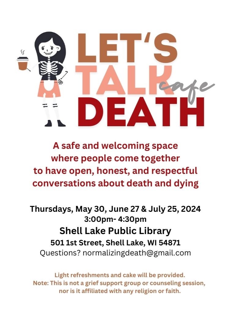 Let's Talk Death Cafe Shell Lake, WI