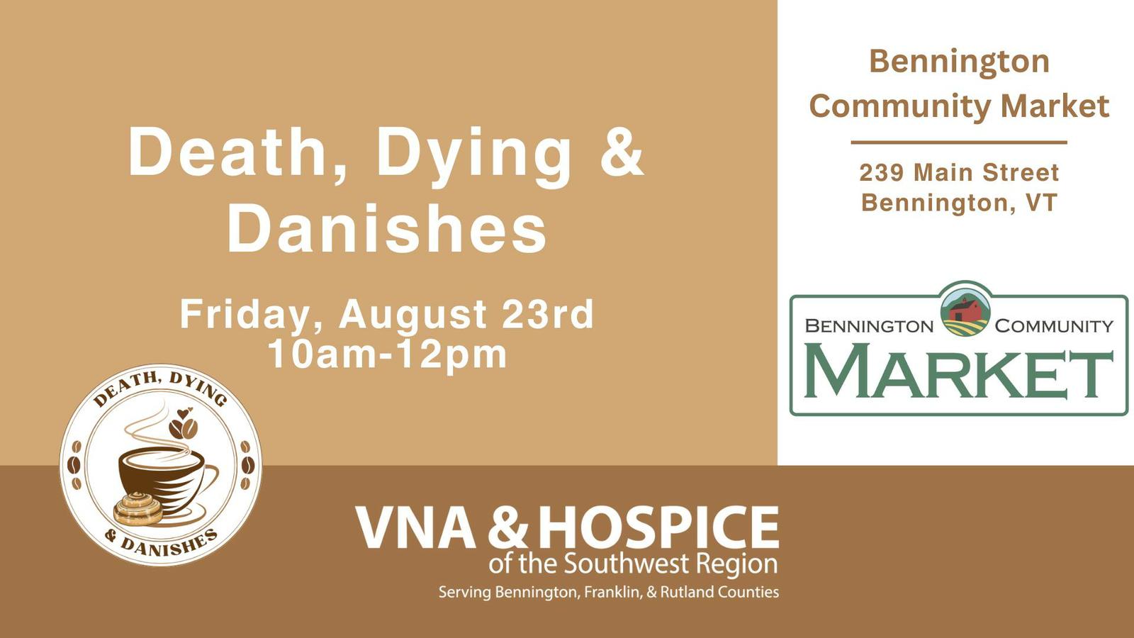 Bennington VT Death Cafe Death Dying & Danishes