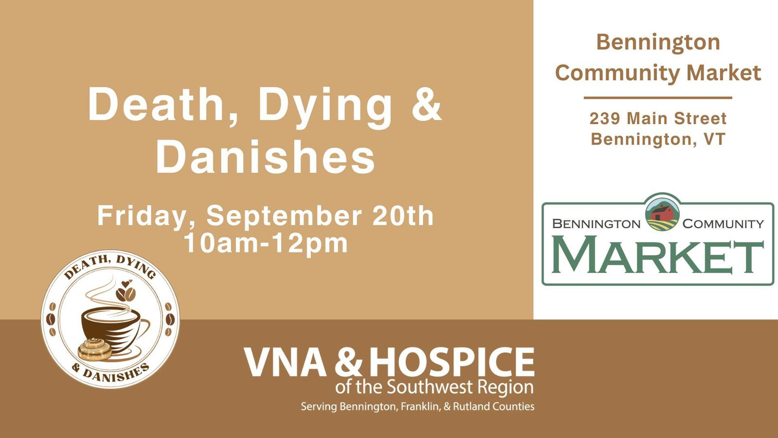 Bennington VT Death Cafe Death Dying & Danishes