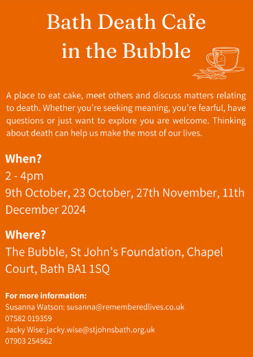 Bath Death Cafe at the Bubble