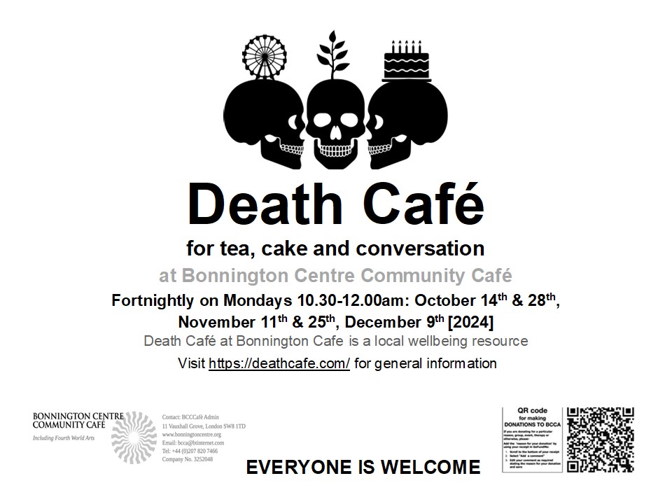 Bonnington Centre Death Cafe London SW8