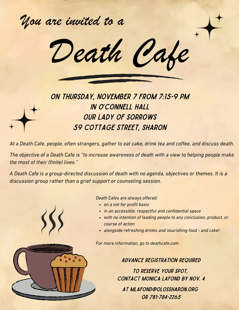 Sharon MA Death Cafe