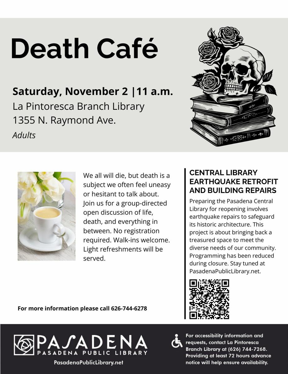 La Pintoresca Death Cafe Pasadena CA