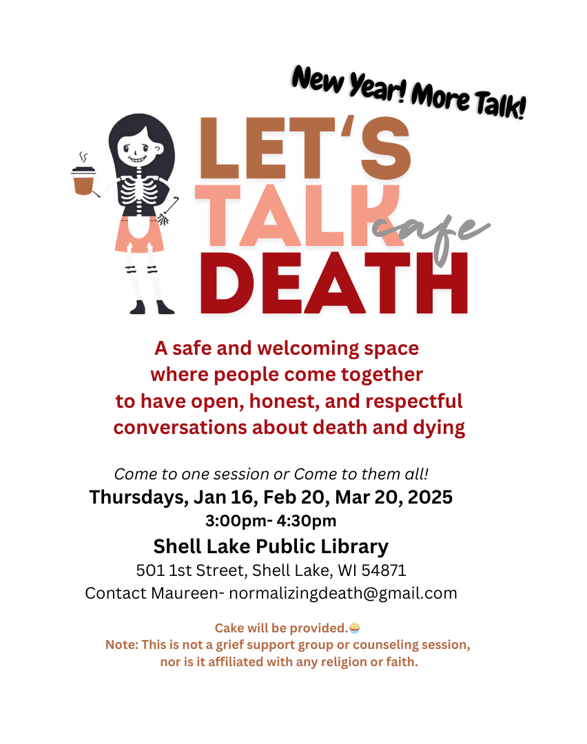 Let's Talk Death Cafe Shell Lake WI