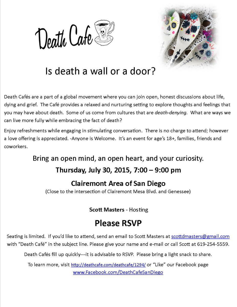 Death Cafe - Clairemont, San Diego