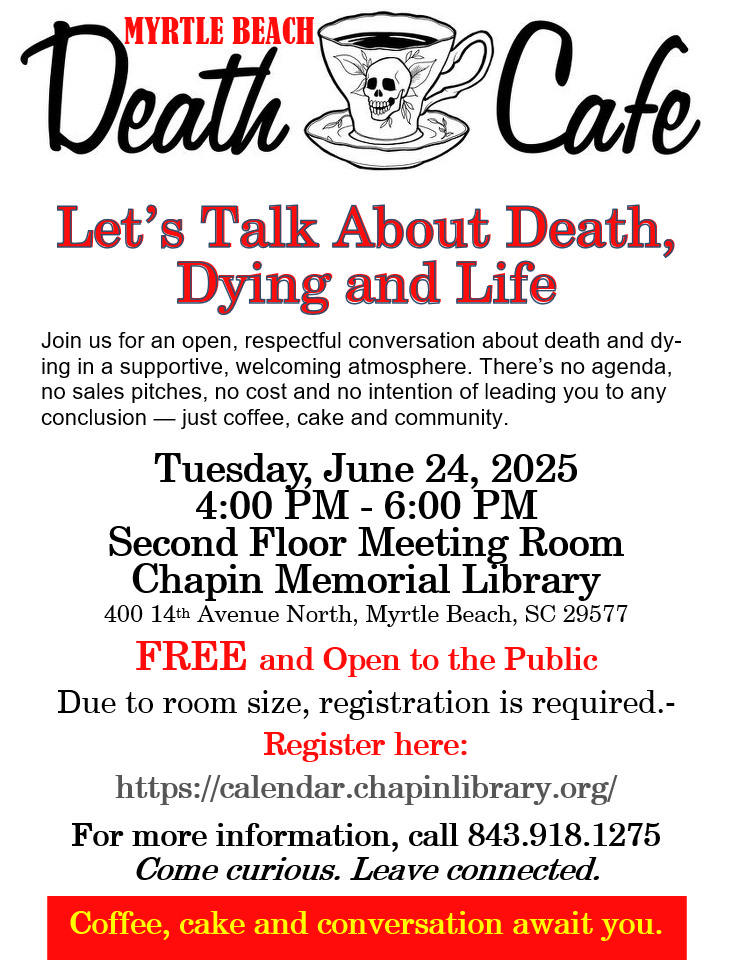 Myrtle Beach Death Cafe at the Library