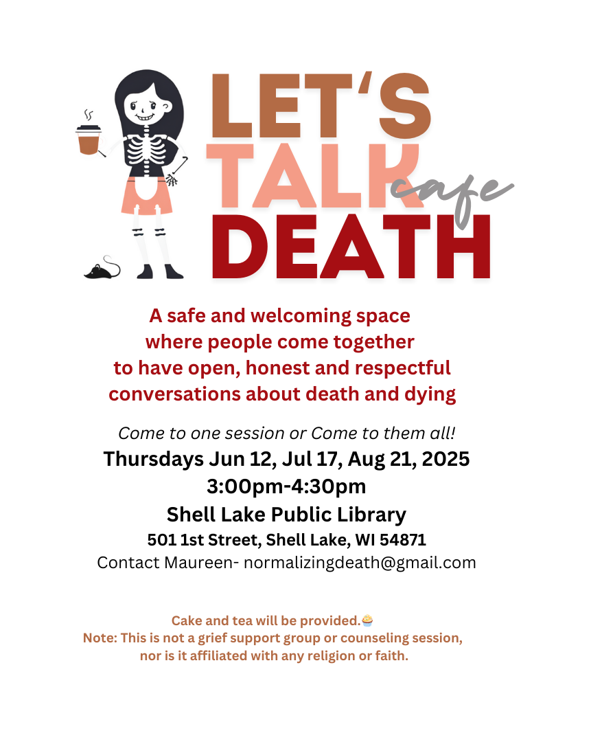 Let's Talk Death Cafe Shell Lake, WI