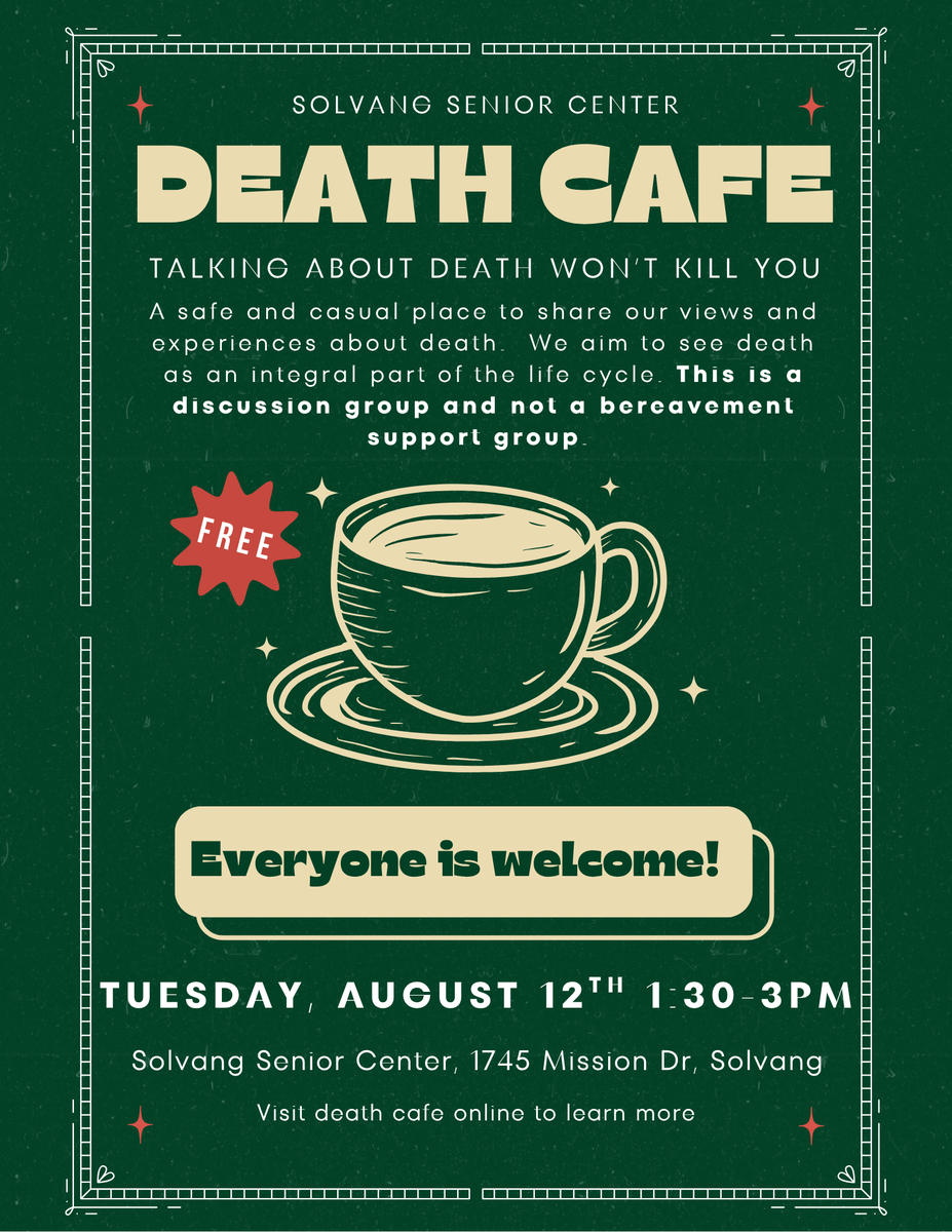 Solving CA Death Cafe