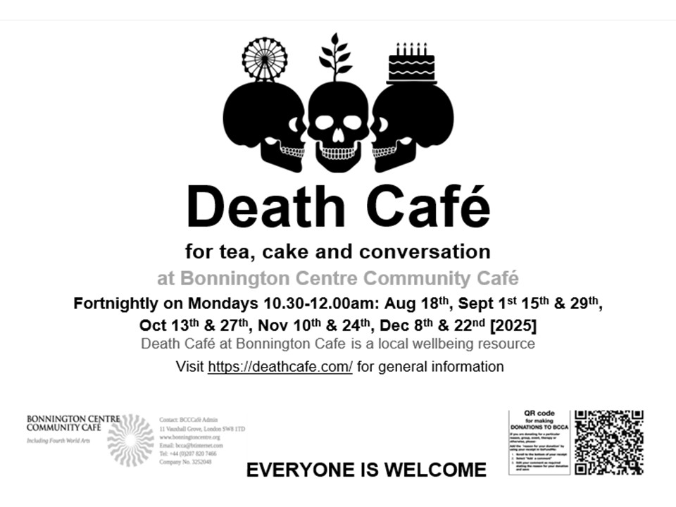Bonnington Centre Death Cafe London SW8