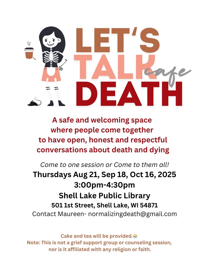 Let's Talk Death Cafe Shell Lake, WI