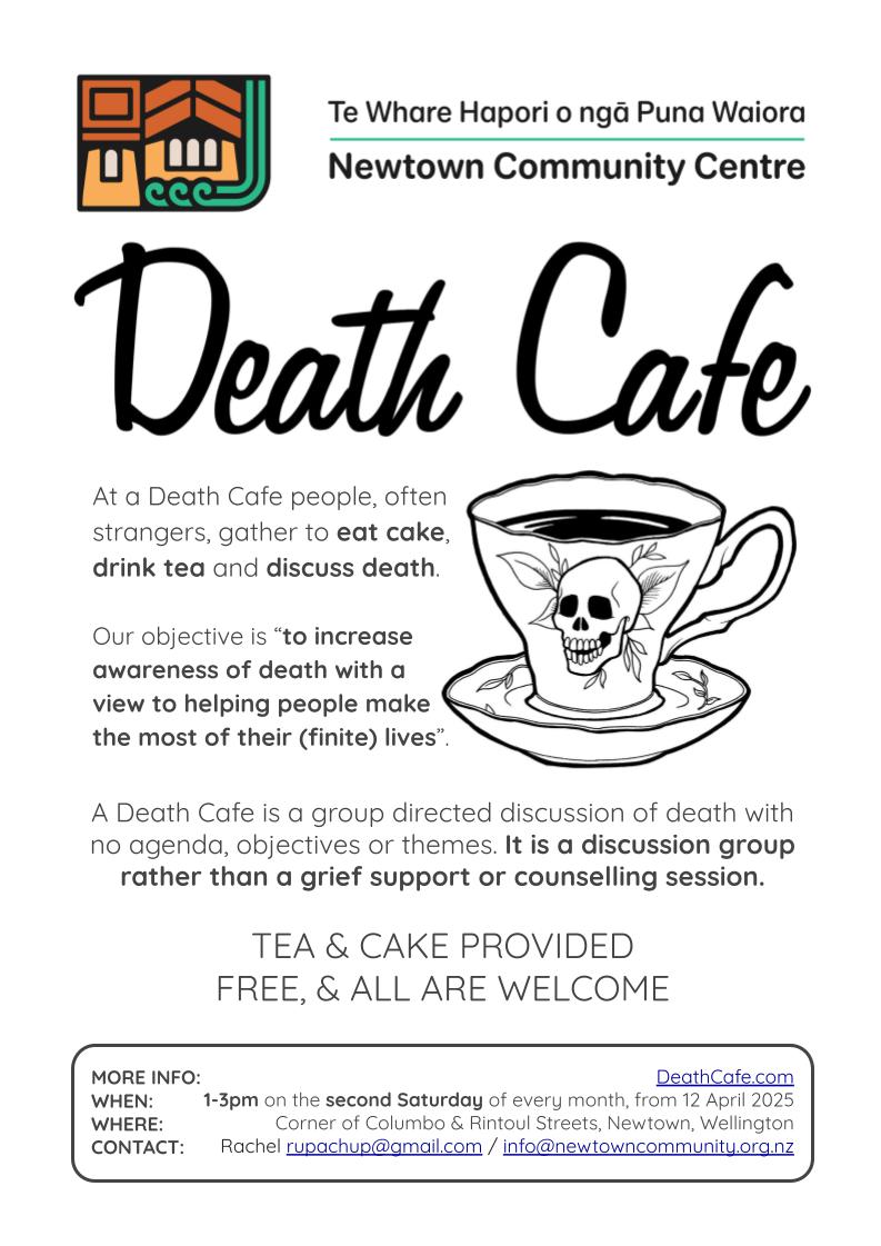 Wellington NZ Death Cafe at Newtown Community Centre