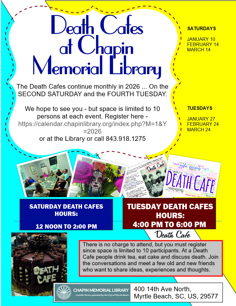 Myrtle Beach, SC Death Cafe at Chapin Memorial Library