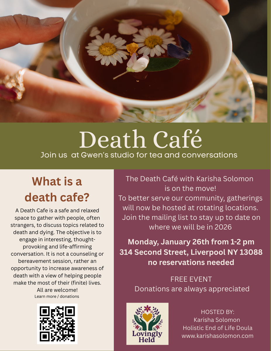 Liverpool NY Death Cafe with Karisha Solomon