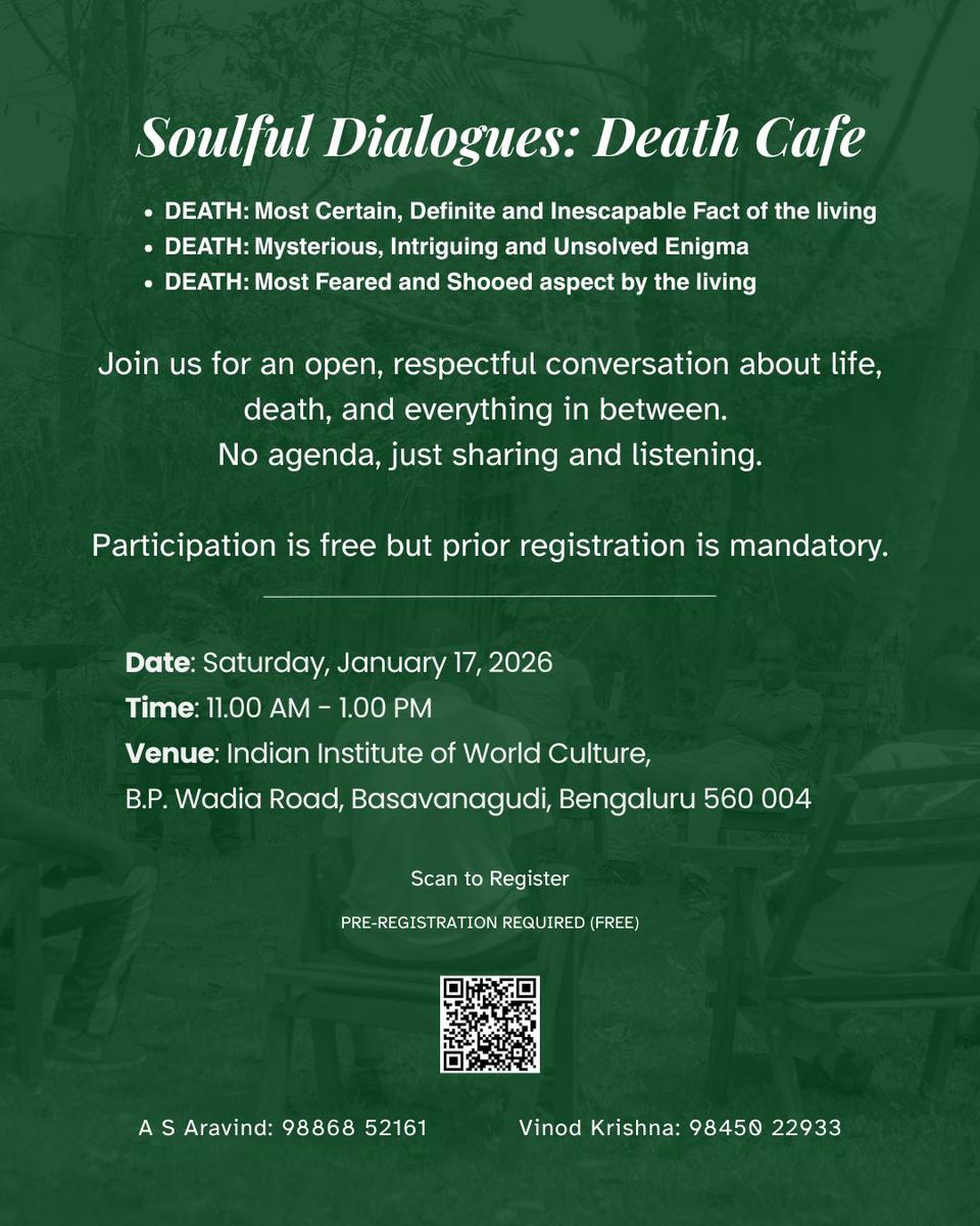 Bengaluru Soulful Dialogues: Death Cafe