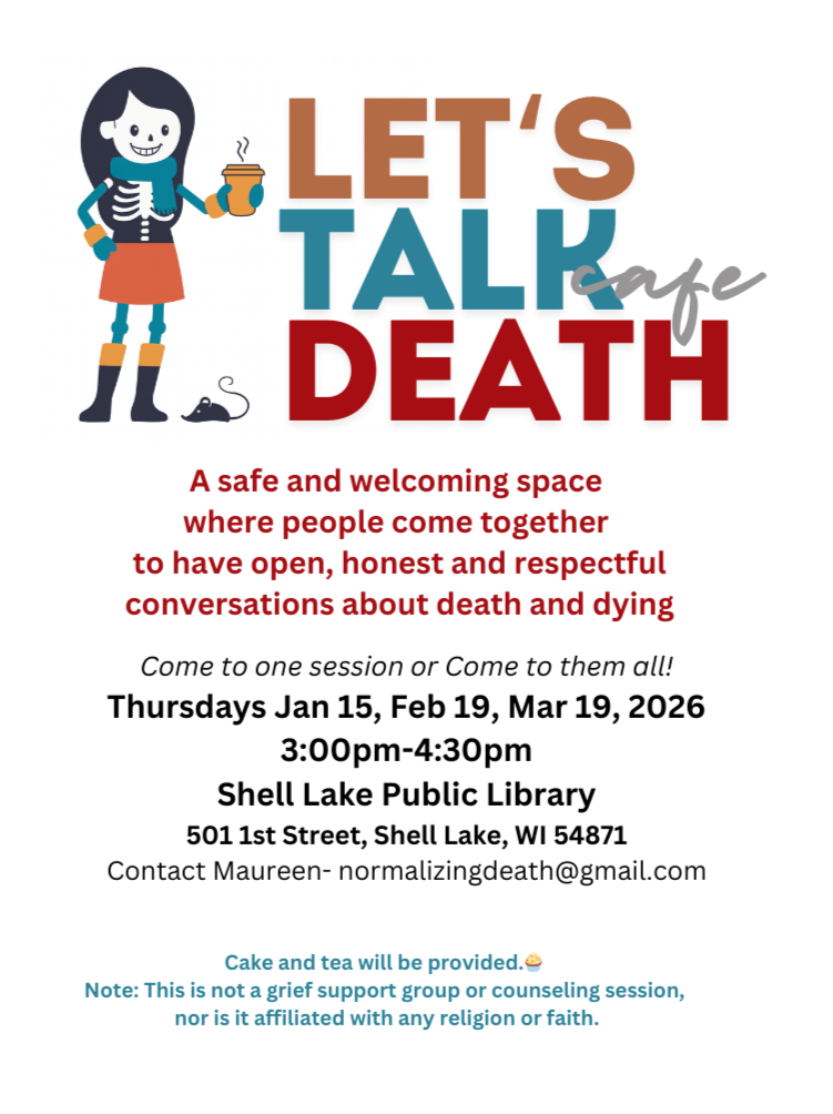 Let's Talk Death Cafe Shell Lake, WI