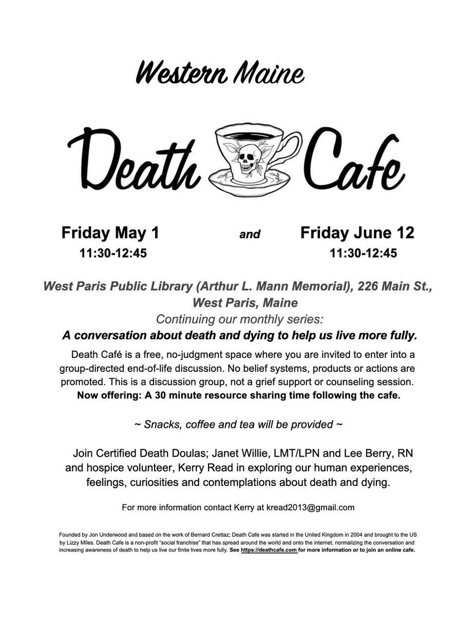 Western Maine Death Cafe
