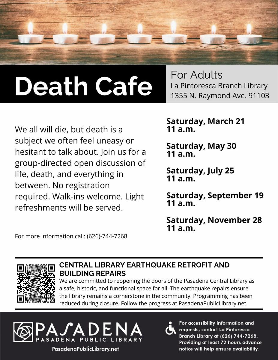 La Pintoresca Death Cafe Pasadena CA
