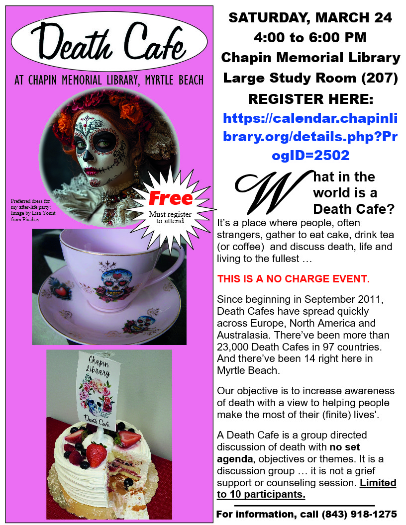 Myrtle Beach Death Cafe at Chapin Memorial Library