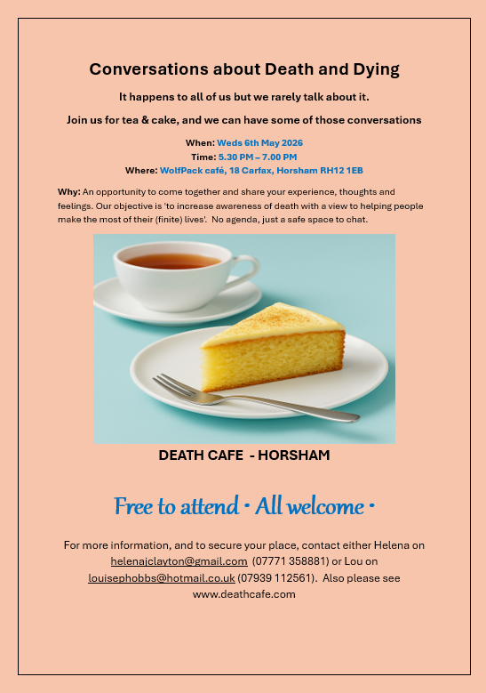 Horsham West Sussex Death Cafe