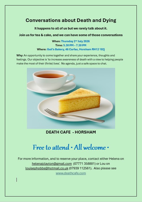 Horsham West Sussex Death Cafe