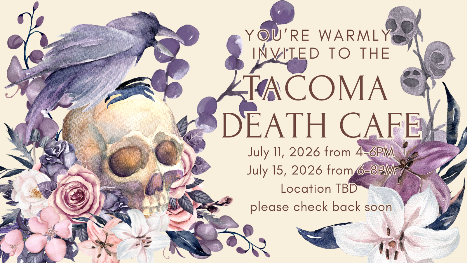 July Wednesday Tacoma Death Cafe 
