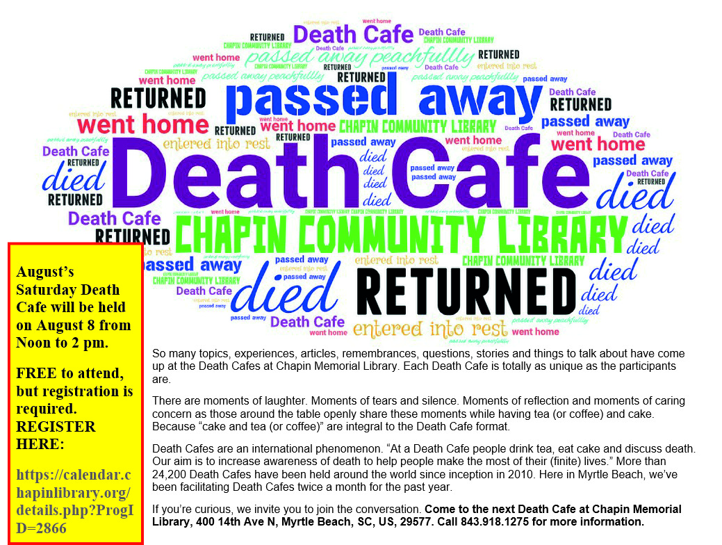 Myrtle Beach Death Cafe at Chapin Memorial Library