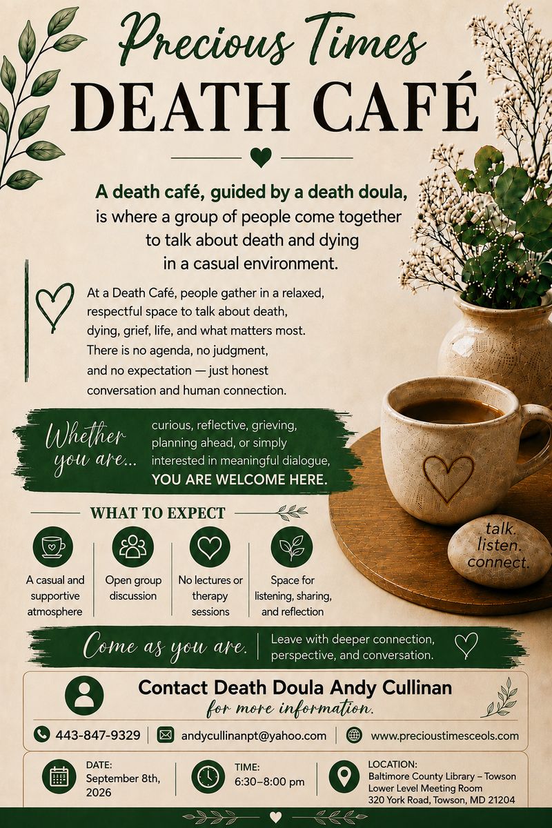 Precious Times Death Cafe, an honest discussion