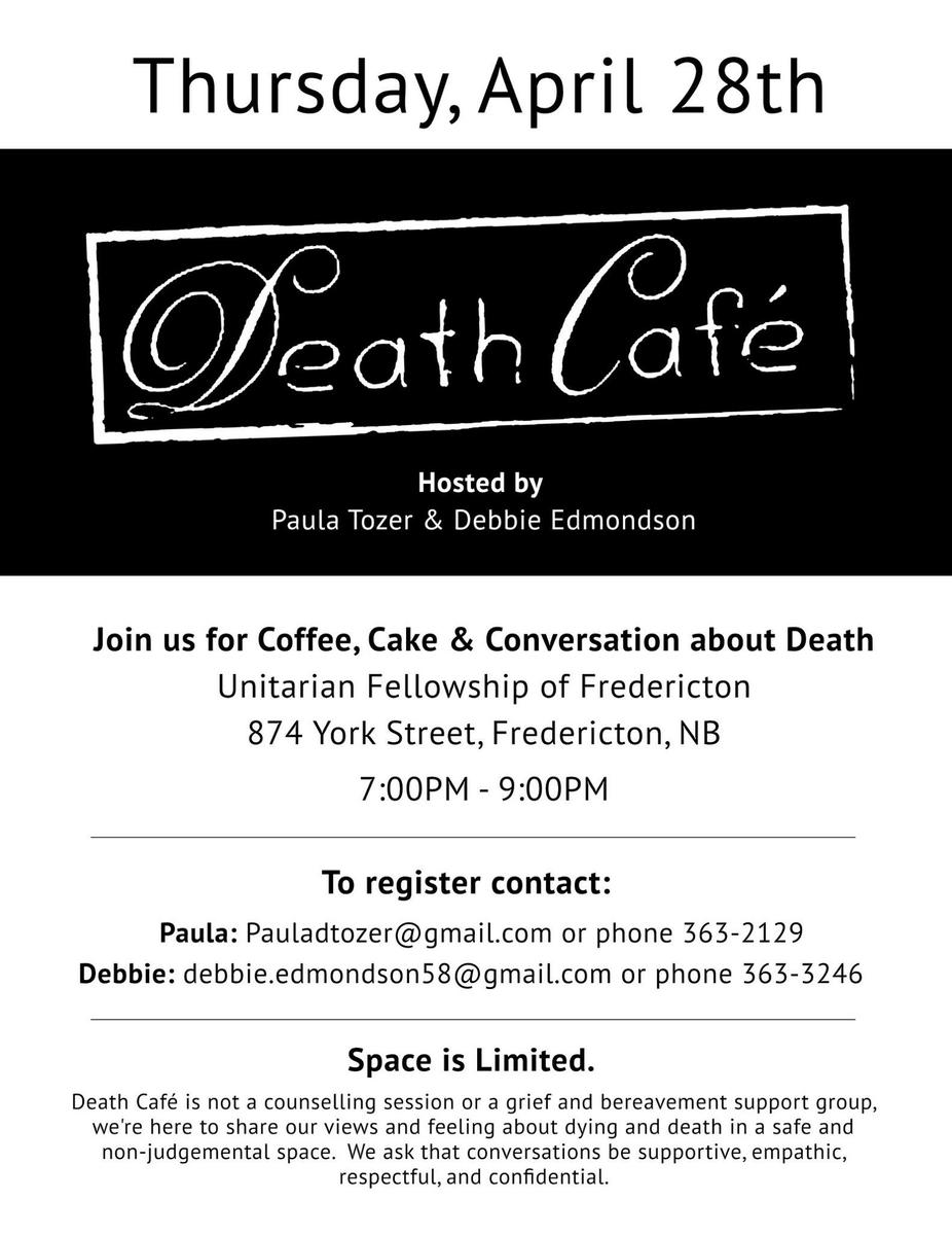 Death Cafe - Fredericton, New Brunswick, Canada