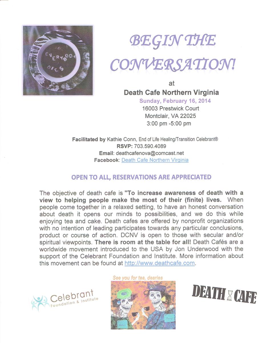 Death Cafe Northern Virginia - Begin the Conversation