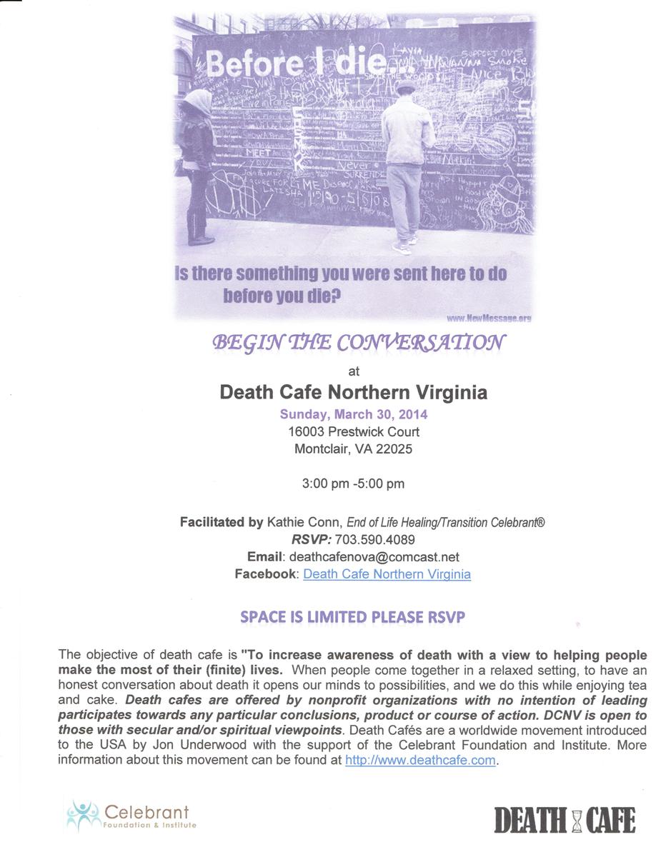 Death Cafe Northern Virginia