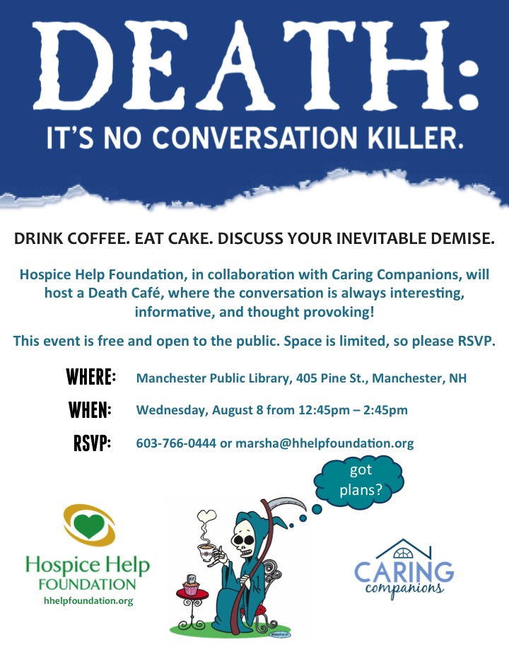 Death Cafe, hosted by Hospice Help Foundation and Caring Companions