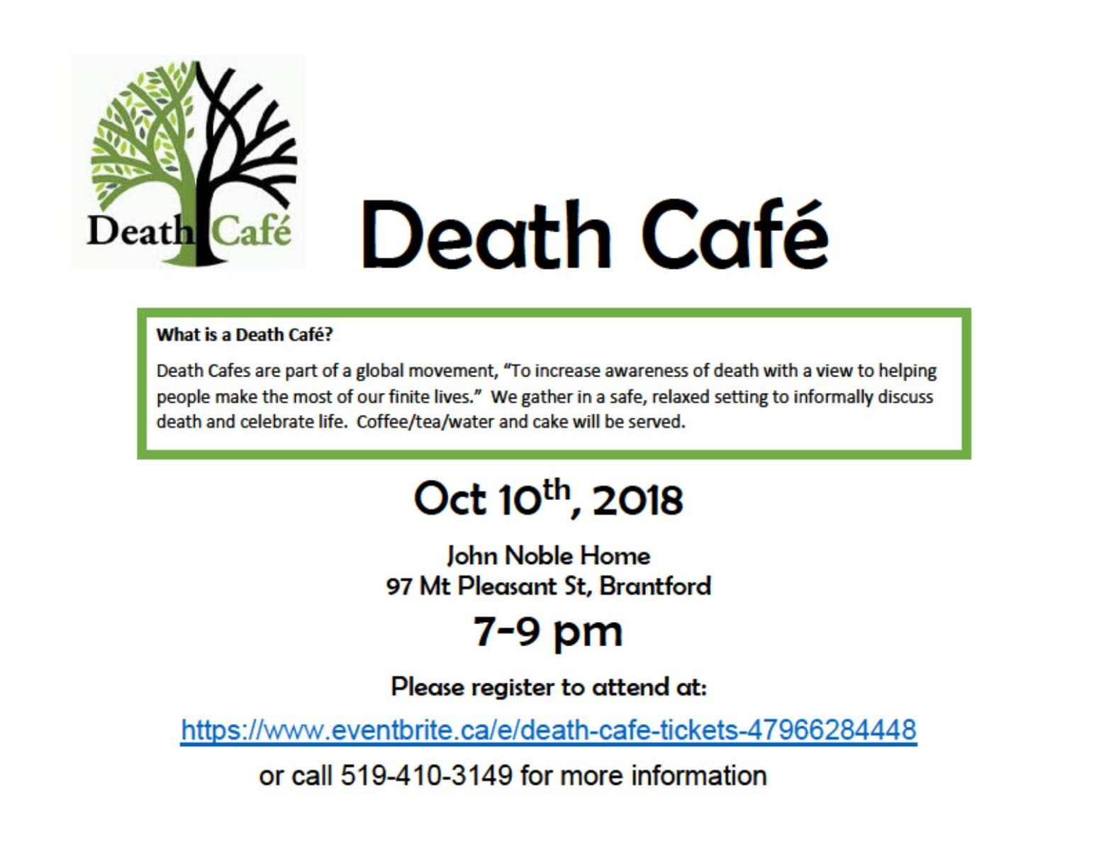 Brantford ON Death Cafe