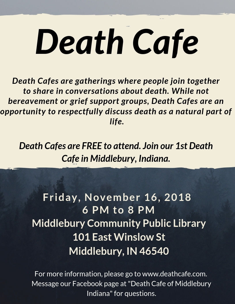 Death Cafe of Middlebury Indiana