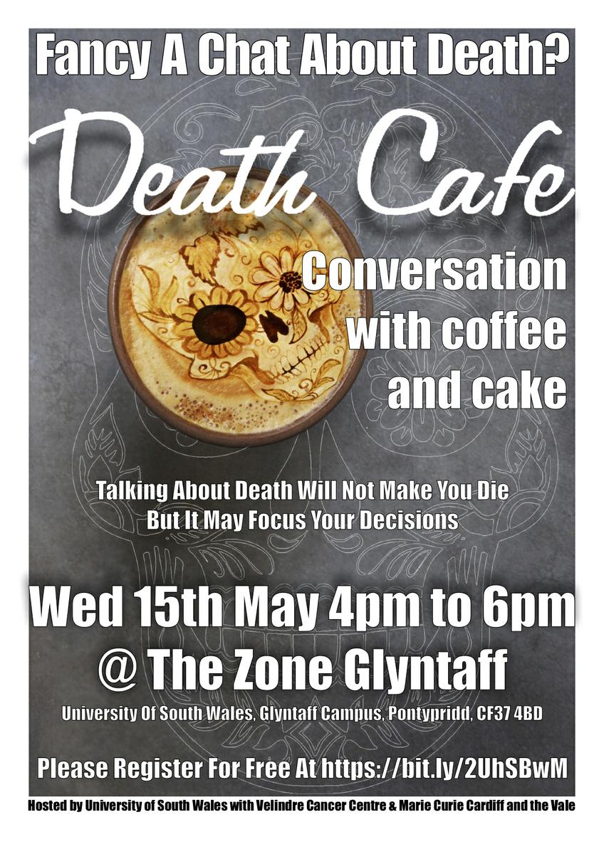 Pontypridd Death Cafe, conversation with coffee and cake