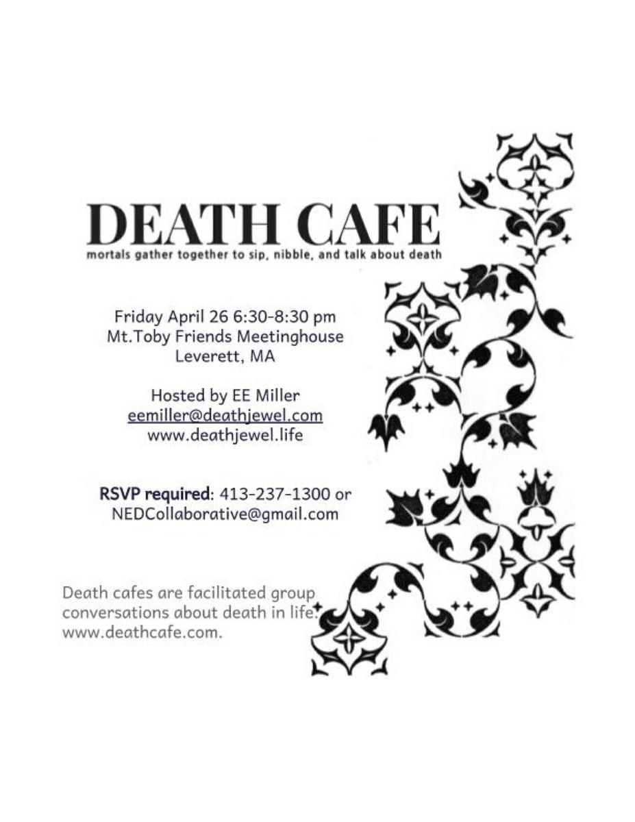 CANCELLED Death Cafe @ Mortality & Me. Leverett