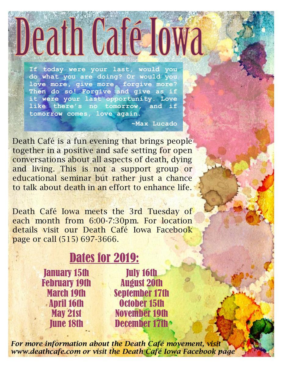 May Death Cafe Iowa 