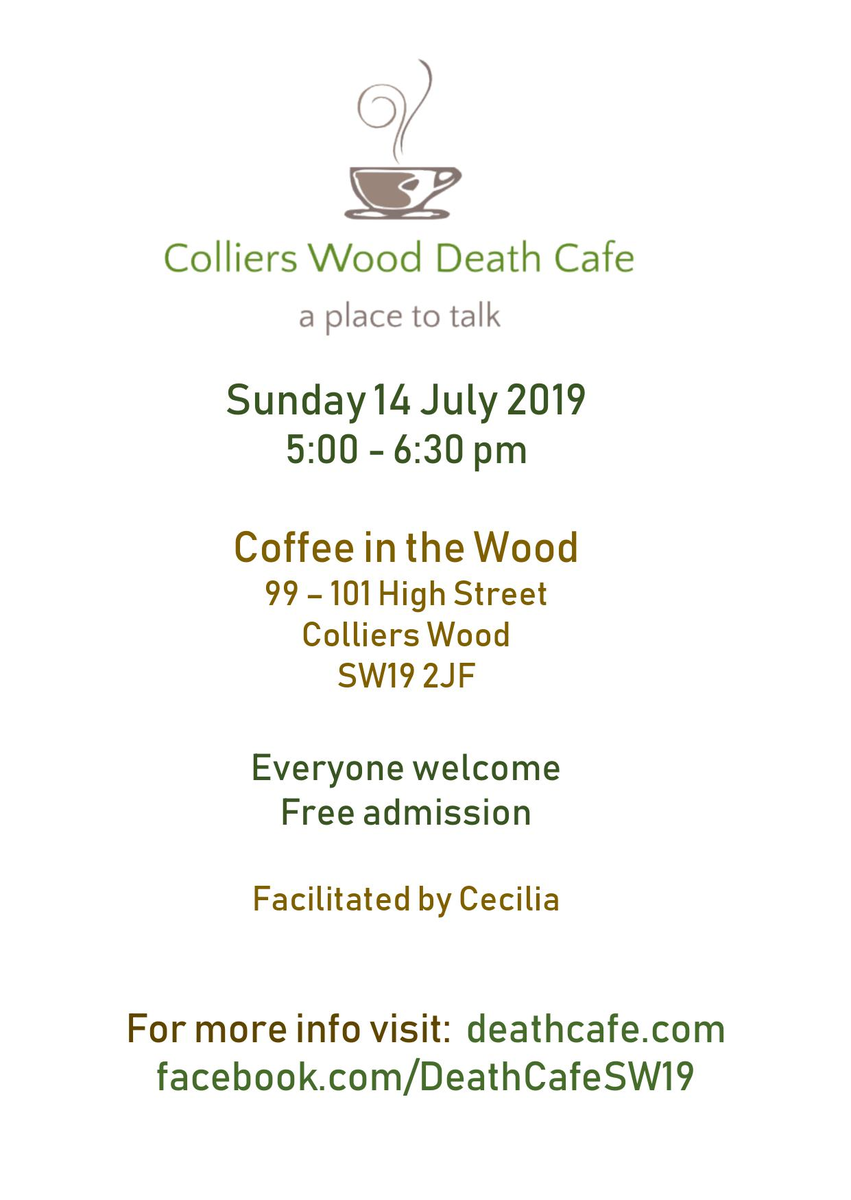 Colliers Wood Death Cafe - July 2019